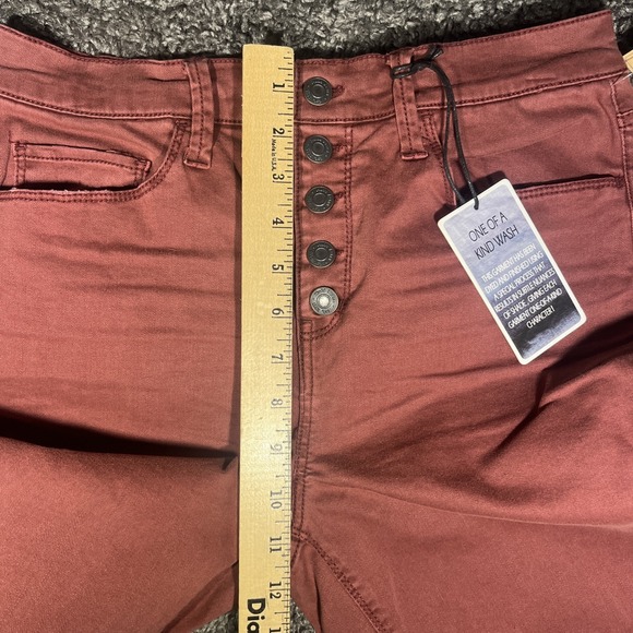 Mud Size 11 High-Rise Jagging's New With Tags Cut Off Bottom Bottoms Red Rust - Picture 5 of 14